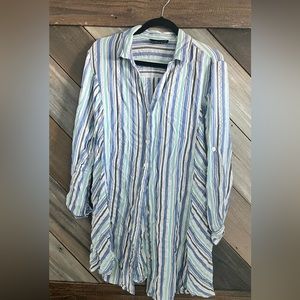 Beach cover button down shirt also cute with jeans large